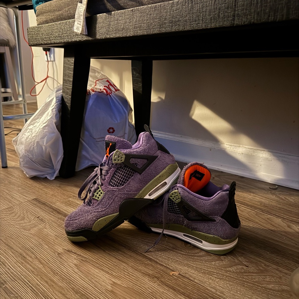 Jordan Purple and Black High-Top Sneakers